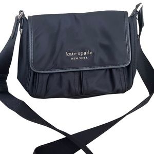 Kate spade the little better Sam black nylon Crossbody flap bag